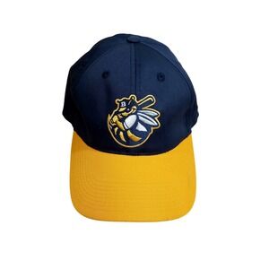Burlington Bees Minor League Baseball Hat‎ Cap Adjustable Adult Hook and Loop